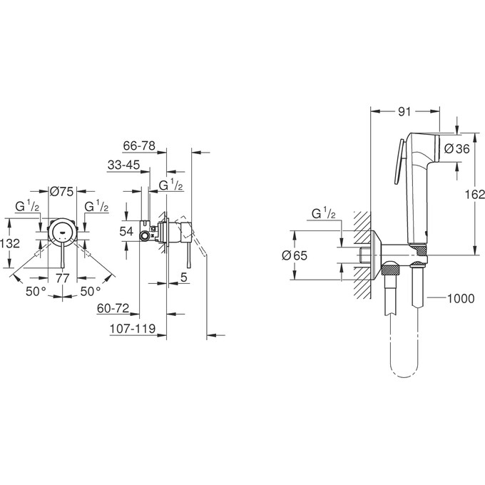 Гігієнічний душ із змішувачем Essence UA111197000 (29197000+26358000), фото , изображение 5