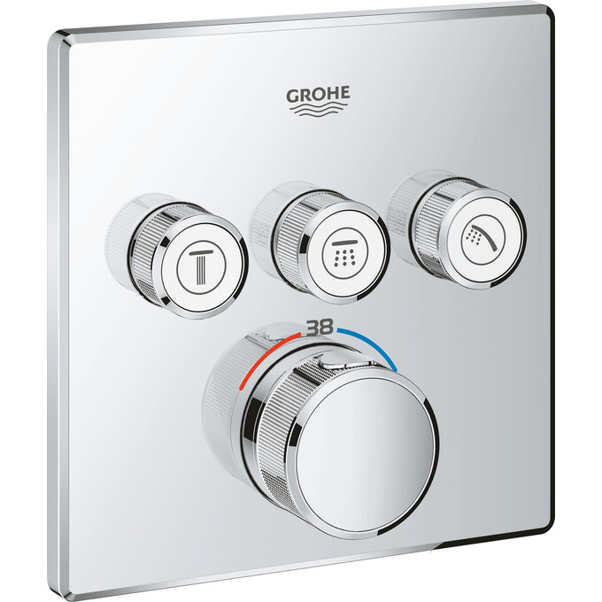 Душова система з термостатом Grohe Grohtherm SmartControl & Tempesta Cube 250 UA26415SC6, фото , изображение 12