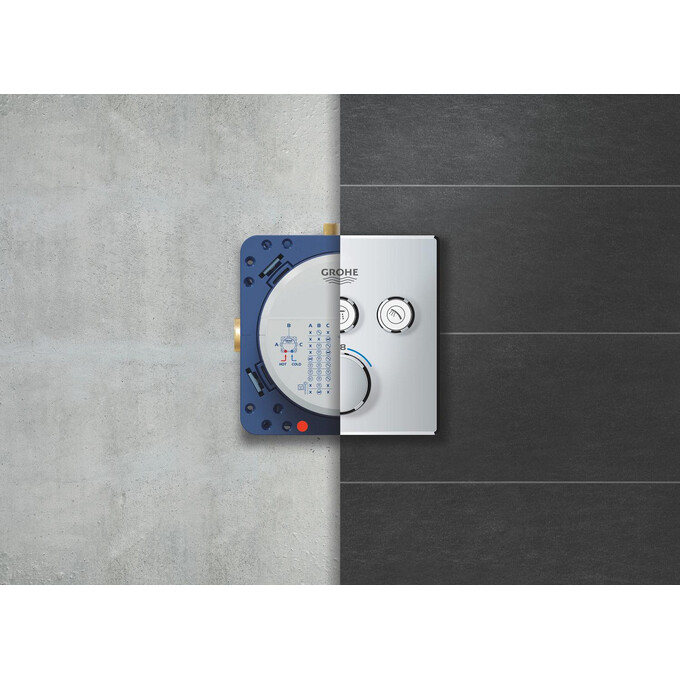 Душова система з термостатом Grohe Grohtherm SmartControl & Tempesta Cube 250 UA26415SC6, фото , изображение 5