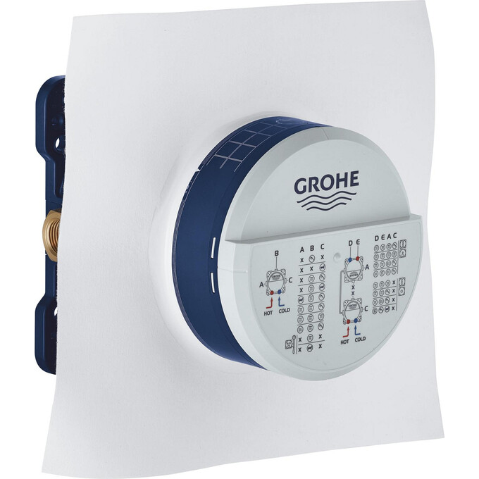 Душевая система с термостатом Grohe Grohtherm & Tempesta 250 UA26415SC9 (1022082430+35604000+264062433+266682430, черная матовая, скрытого монтажа), фото 15
