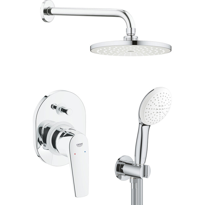 Душева система Grohe BauFlow & New Tempesta 200 UA29045003 (29045000+27541001+28576000+26406003, прихованого монтажу), фото 