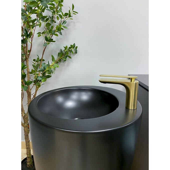 Умивальник VBI Agropoli Black Matt VBI-019004 (49 см, чорний матовий, підлоговий), фото , изображение 4