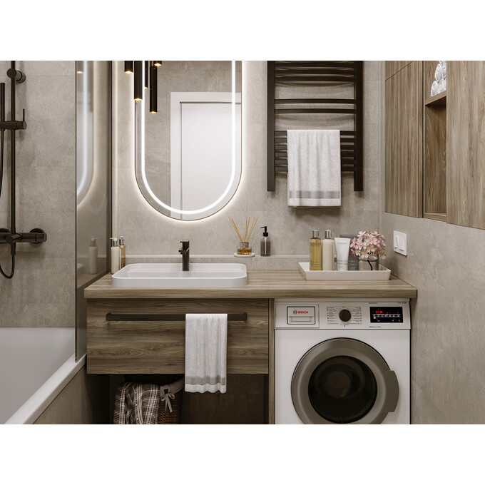 Умивальник Miraggio Ocean 600 Miramarble 8813901 (60x40 см), Доступні розміри: 60 x 40, Технологія виробництва: Miramarble, Колір виробника: білий глянець, фото , изображение 5