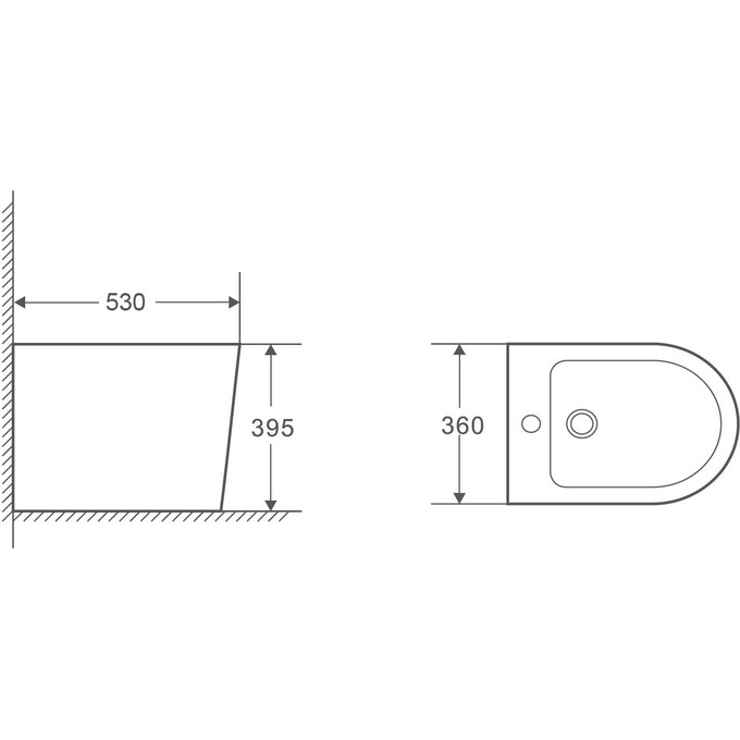 Биде напольное Volle Lugo Black Matt 1348.162004 (черное матовое), фото 2