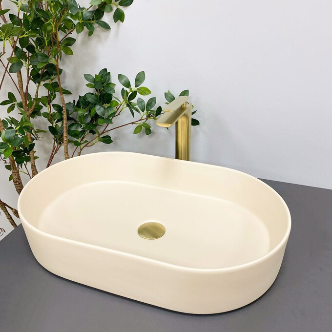 Умивальник VBI Verona 60 Beige VBI-011323 (60x37 см, бежевий), Доступні розміри: 60 x 37, Колір виробника: бежевий, фото , изображение 2