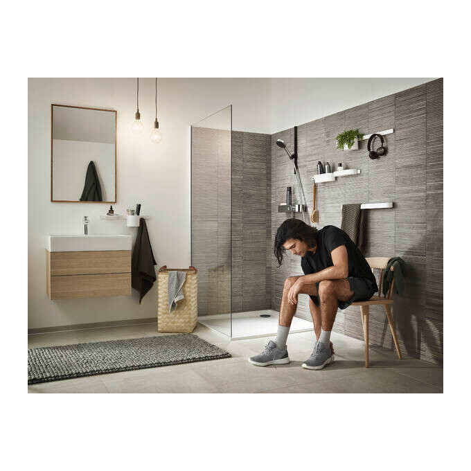 Смеситель для душа с термостатом Hansgrohe ShowerTablet Select 24360000 (с полкой), Цвет производителя: хром, фото 8