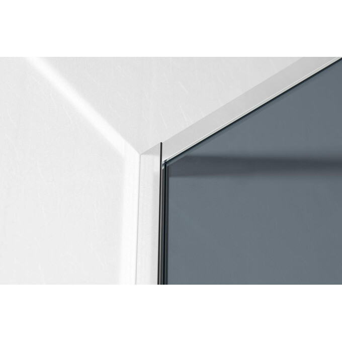 Душевая стенка Imprese Walk-IN s09110001GR (100 см, стекло тонированное, профиль хром), Доступные размеры: 100, Цвет производителя: графитовое стекло, фото 4