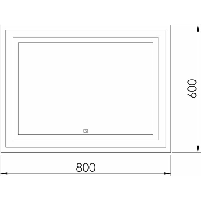 Зеркало для ванной комнаты Imprese Karlov Light m08607600MA (80x60 см, с подсветкой), Доступные размеры: 80 x 60, фото 3