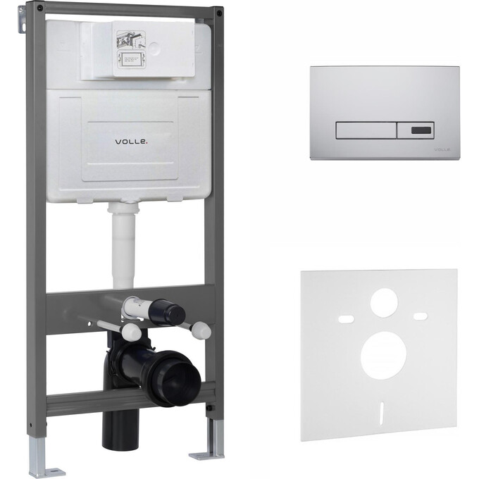 Инсталляция для унитаза 4 в 1 Volle Master Evo Sensor 2220.010301 (с клавишей смыва, прокладкой и креплением к стене), фото 