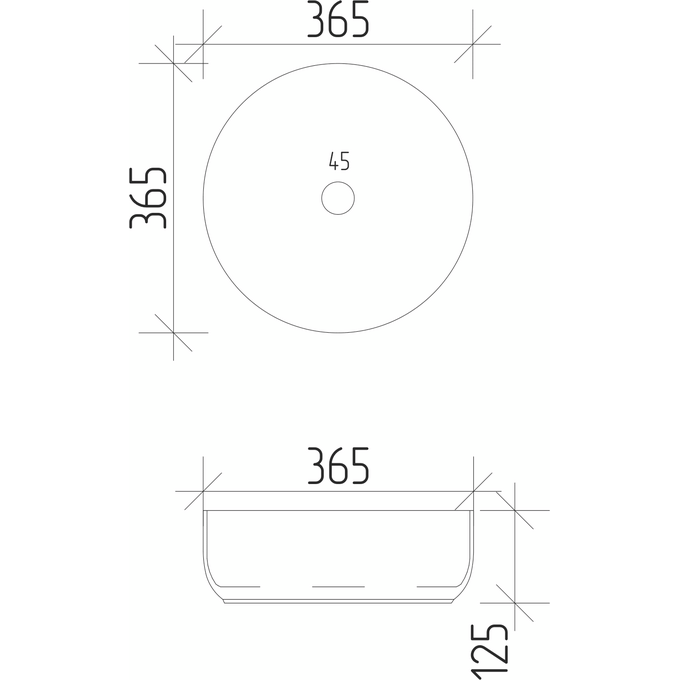 Умивальник VBI Prato Black Onyx VBI-011406 (37 см, чорний онікс, чаша), Доступні розміри: 36 x 36, Колір виробника: чорний онікс, фото , изображение 5