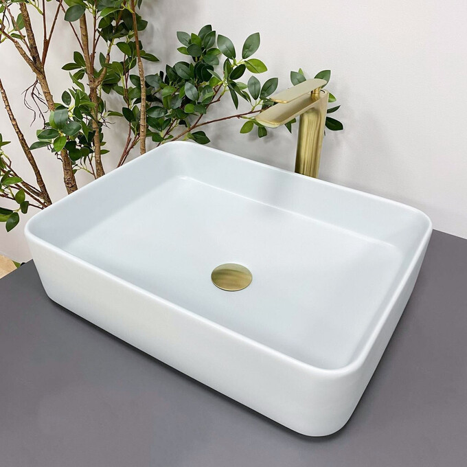 Умивальник VBI Atrani Smoke Blue VBI-013602 (50x37 см, світло-блакитний), фото , изображение 2