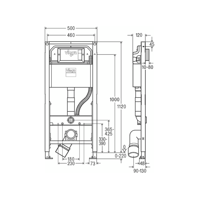 Інсталяція для унітазу Viega Prevista Dry 771997, фото , изображение 3