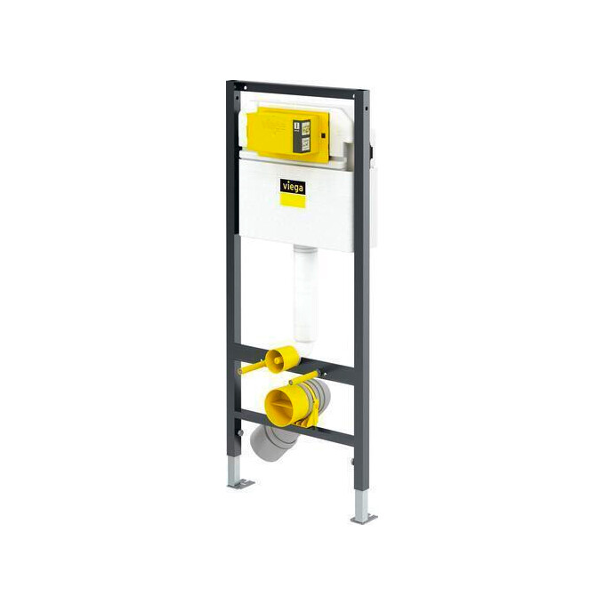 Инсталляция для унитаза 3 в 1 Viega Prevista Dry 771973+678630+773250 (с клавишей смыва и креплением к стене), фото 2