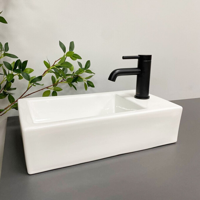 Умивальник VBI Lecce L White VBI-015604 (47x26 см), Доступні розміри: 47 x 26, Колір виробника: білий глянець, фото , изображение 3