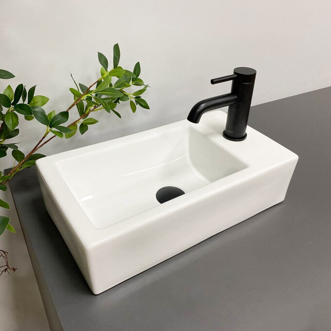 Умивальник VBI Lecce L White VBI-015604 (47x26 см), Доступні розміри: 47 x 26, Колір виробника: білий глянець, фото , изображение 4