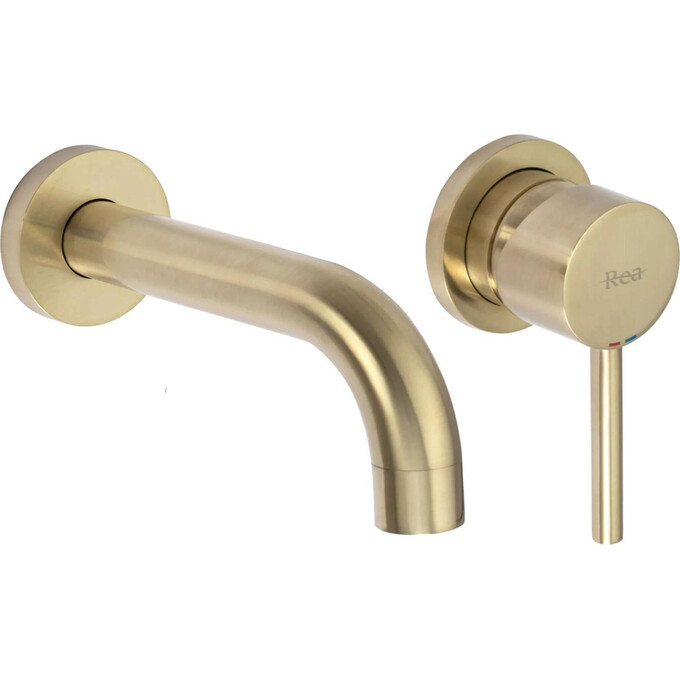 Змішувач прихованого монтажу для умивальника Rea Lungo REA-B8652 (матове золото, внутрішня частина в комплекті), Колір виробника: матове золото, фото 