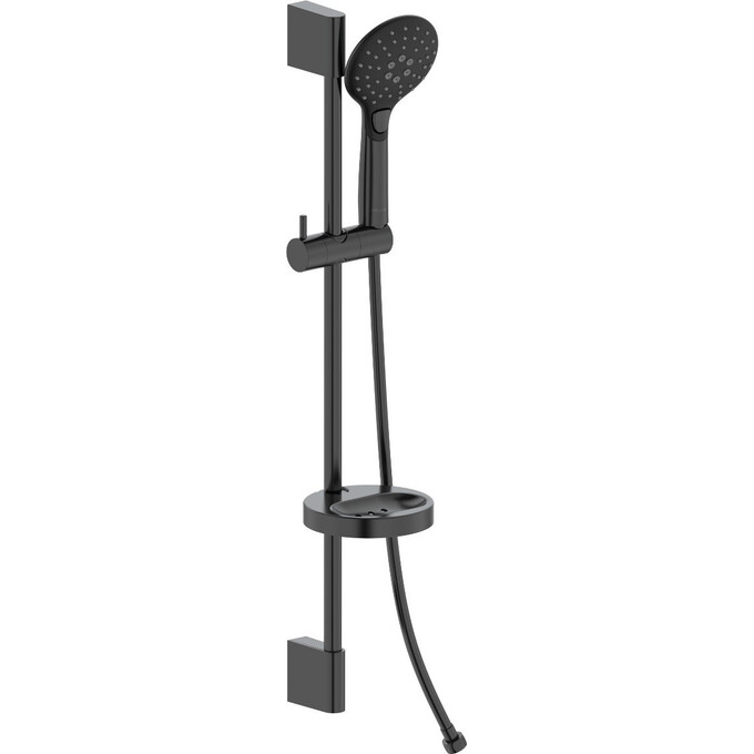 Душовий гарнітур Volle Cascada B45 De La Noche 1586.170504 (чорний матовий, з мильницею), фото 