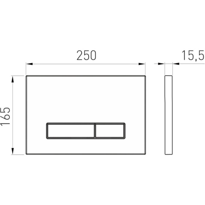 Кнопка змиву Volle Largo Evo De La Noche 2220.011104 (чорна матова), Колір виробника: чорний матовий, фото , изображение 2