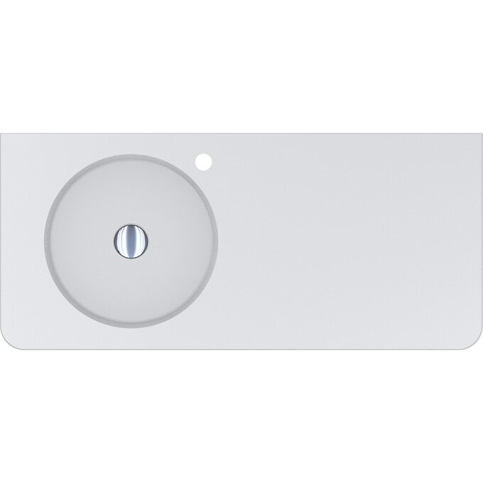 Умивальник-стільниця Miraggio Loop 1000 L Mirasoft 8813978 (100x45 см, білий матовий, з крилом), Доступні розміри: 100 x 45 L, Технологія виробництва: Mirasoft Technology, Колір виробника: білий матовий, фото , изображение 3