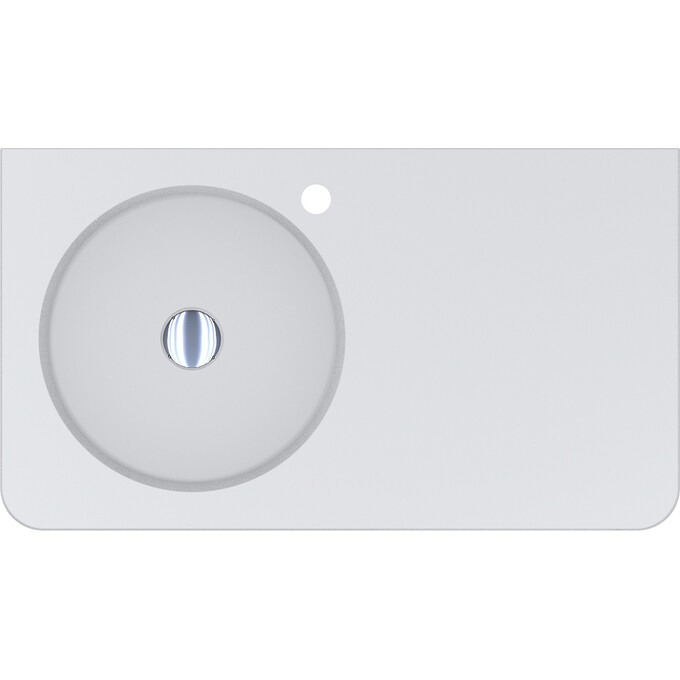 Умывальник-столешница Miraggio Loop 800 L Mirasoft 8813983 (80x45 см, белый матовый, с крылом), Доступные размеры: 80 x 45 L, Технология производства: Mirasoft Technology, Цвет производителя: белый матовый, фото 3