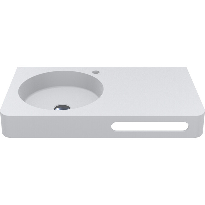 Умывальник-столешница Miraggio Loop 800 L Mirasoft 8813983 (80x45 см, белый матовый, с крылом), Доступные размеры: 80 x 45 L, Технология производства: Mirasoft Technology, Цвет производителя: белый матовый, фото 2