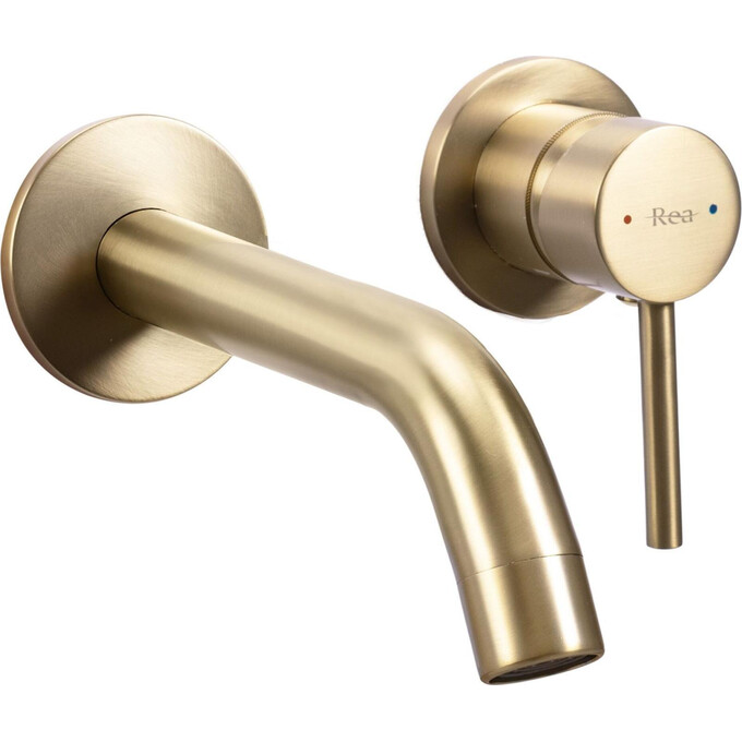 Смеситель скрытого монтажа для умывальника Rea Owen Brushed Gold REA-B5334 (брашированное золото, внутренняя часть в комплекте), Цвет производителя: брашированное золото (матовое), фото 