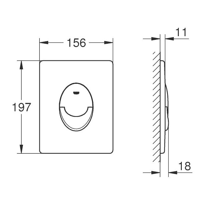 Клавіша змиву Grohe Start 38964SH0 (альпійський білий), Колір виробника: альпійський білий, фото , изображение 6