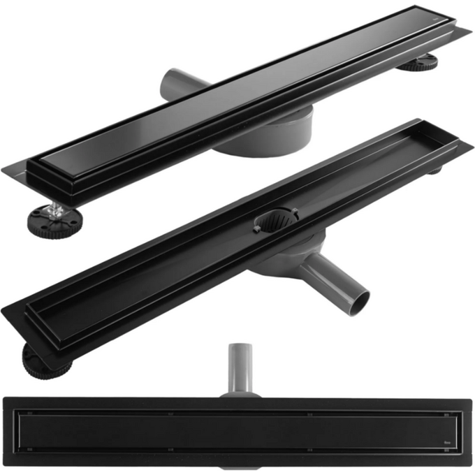 Душовий трап Rea Neox Pro Black 70 REA-G7802 (70 см, чорний матовий), Колір виробника: чорний матовий, Доступні розміри: 70, фото 