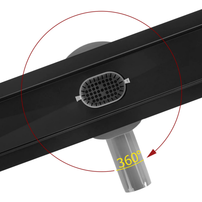 Душовий трап Rea Neox Pro Black 70 REA-G7802 (70 см, чорний матовий), Колір виробника: чорний матовий, Доступні розміри: 70, фото , изображение 4