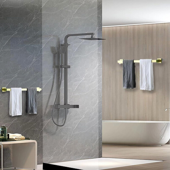 Рушникотримач Rea Erlo 01 Gold REA-06907 (золотий), Колір виробника: золото, фото , изображение 3