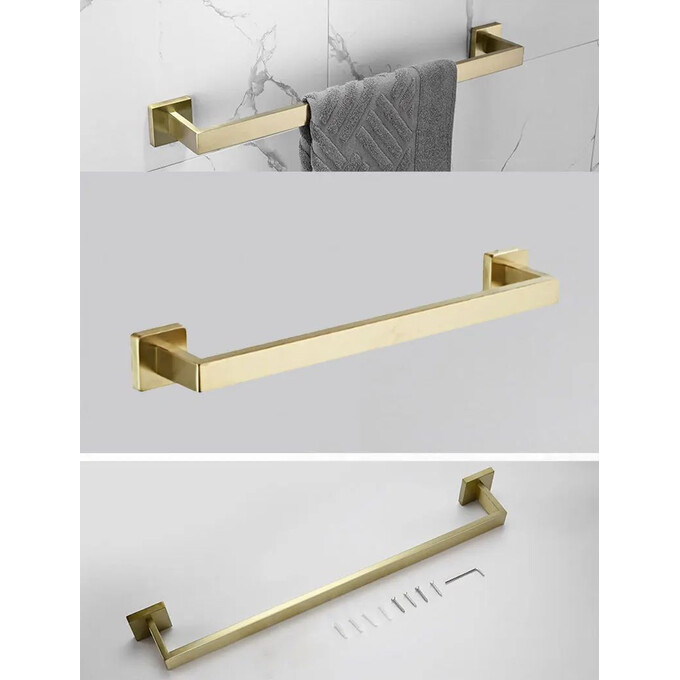 Рушникотримач Rea Erlo 01 Gold REA-06907 (золотий), Колір виробника: золото, фото , изображение 5