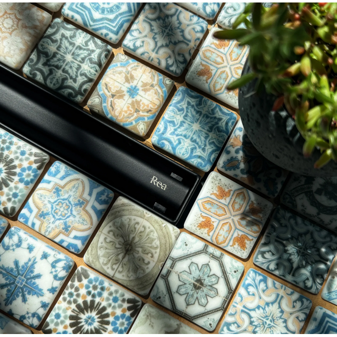 Душовий трап Rea Neox Slim Pro Black 80 REA-G2710 (80 см, чорний матовий), Колір виробника: чорний матовий, Доступні розміри: 80, фото , изображение 2