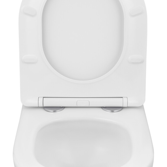 Комплект унитаз с инсталляцией 4 в 1 3884966KH483632: подвесной унитаз с сиденьем Kroner Harz Tornado WHI483632 + инсталляция Grohe Solido 3884966Q + клавиша смыва Grohe Even 38966000, фото 6