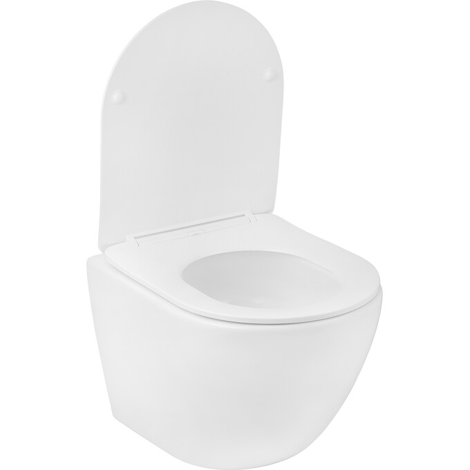 Комплект унитаз с инсталляцией 4 в 1 3884966KH483632: подвесной унитаз с сиденьем Kroner Harz Tornado WHI483632 + инсталляция Grohe Solido 3884966Q + клавиша смыва Grohe Even 38966000, фото 4