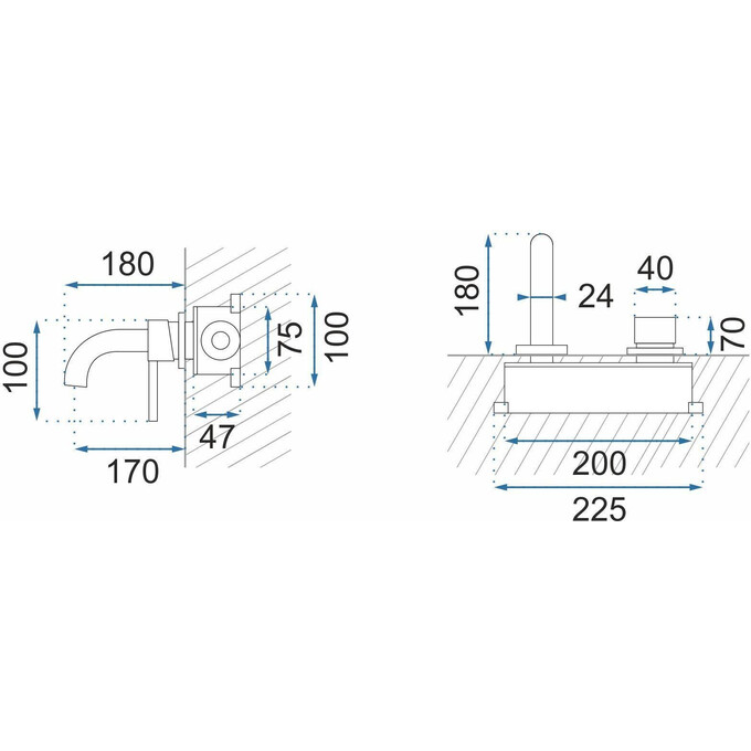 Змішувач прихованого монтажу для умивальника Rea Owen Gold REA-B5333 (золотий, внутрішня частина в комплекті), Колір виробника: золото, фото , изображение 7