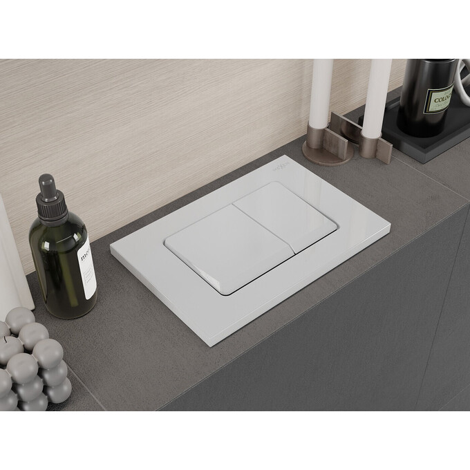 Клавиша смыва Mexen Fenix 10 XS White MEX-601000 (белая глянцевая), Цвет производителя: белый глянец, фото 5