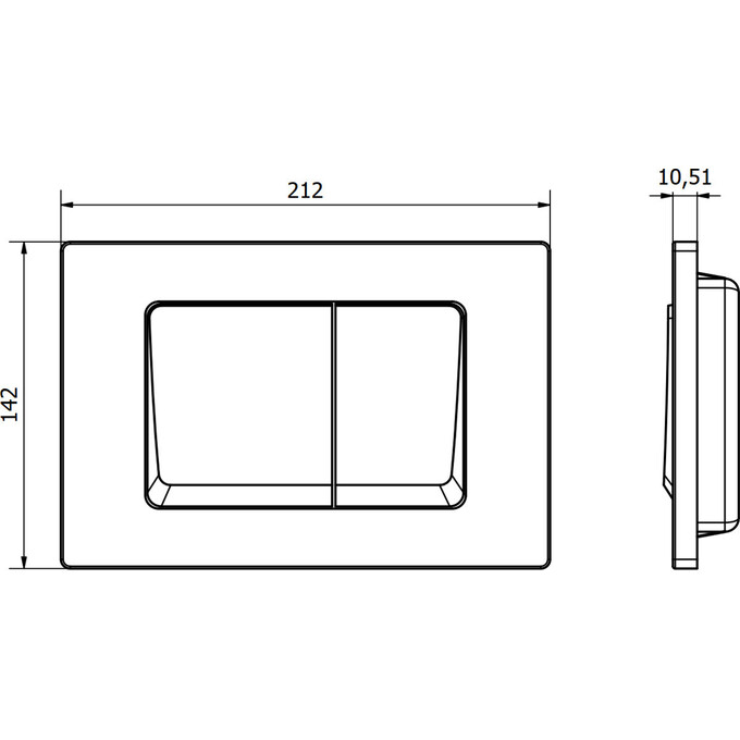 Клавиша смыва Mexen Fenix 10 XS White MEX-601000 (белая глянцевая), Цвет производителя: белый глянец, фото 6