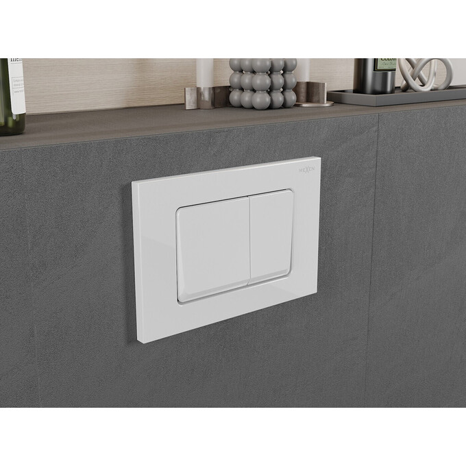 Клавиша смыва Mexen Fenix 10 XS White MEX-601000 (белая глянцевая), Цвет производителя: белый глянец, фото 3