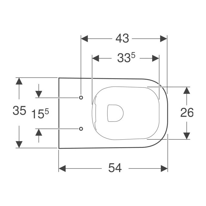 Безободковый подвесной унитаз Geberit Smyle Square 500.208.01.1 (без сиденья), фото 3