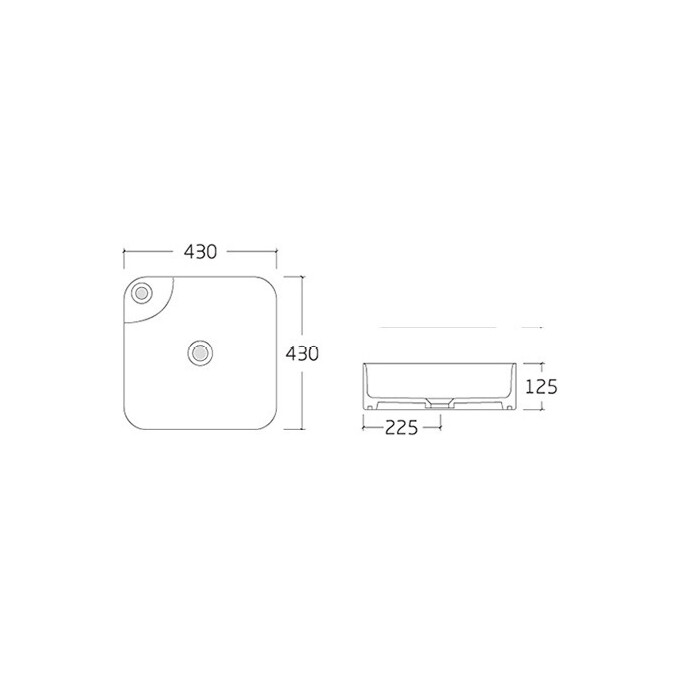 Умывальник Volle Arte 1301.005443 (43x43 см), Доступные размеры: 43 x 43, фото 2