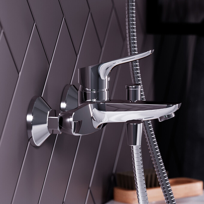 Смеситель для ванны Damixa Jupiter 771000001, Цвет производителя: хром, фото 5