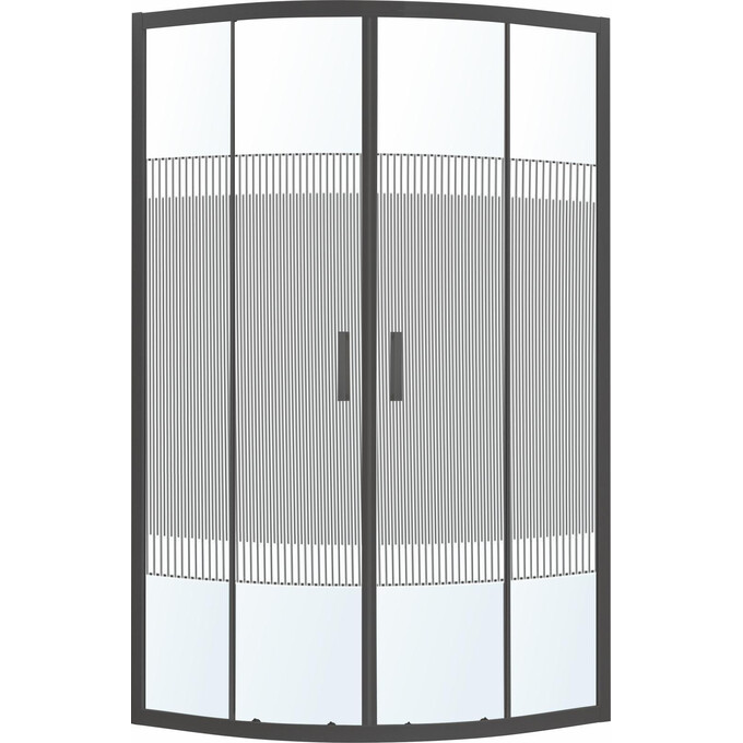 Душевая кабина Eger Tisza BS 599-021-BS/1 (90x90 см, стекло с рисунком, профиль черный матовый), фото 