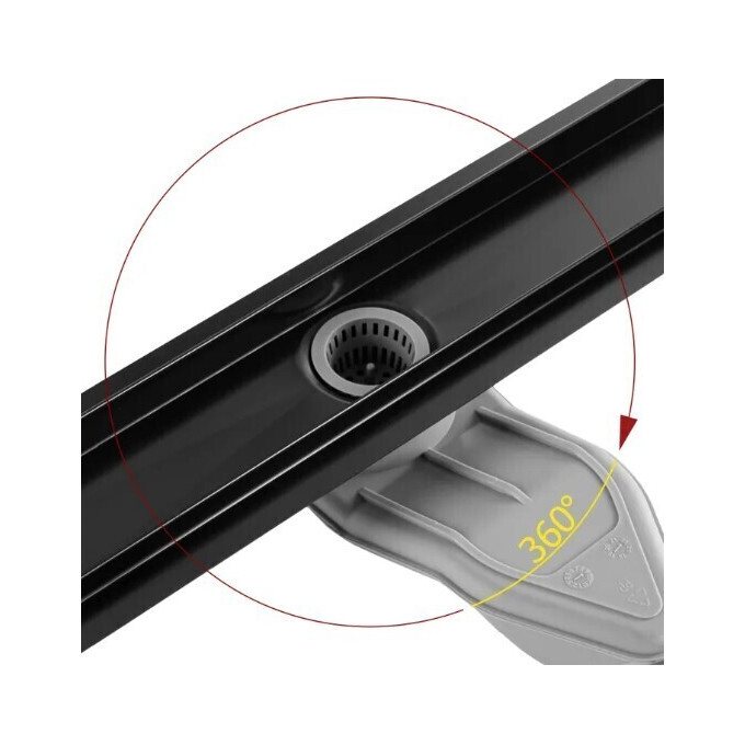 Душовий трап Rea Neox Superflow Black 80 REA-G7807 (80 см, чорний матовий), Колір виробника: чорний матовий, Доступні розміри: 80, фото , изображение 2