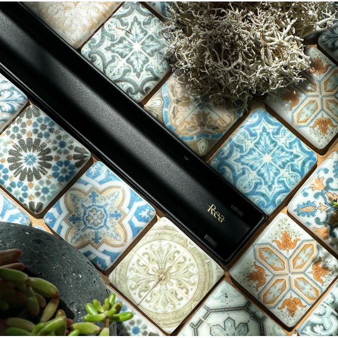 Душовий трап Rea Neox Slim Pro Black 90 REA-G2711 (90 см, чорний матовий), Колір виробника: чорний матовий, Доступні розміри: 90, фото , изображение 5