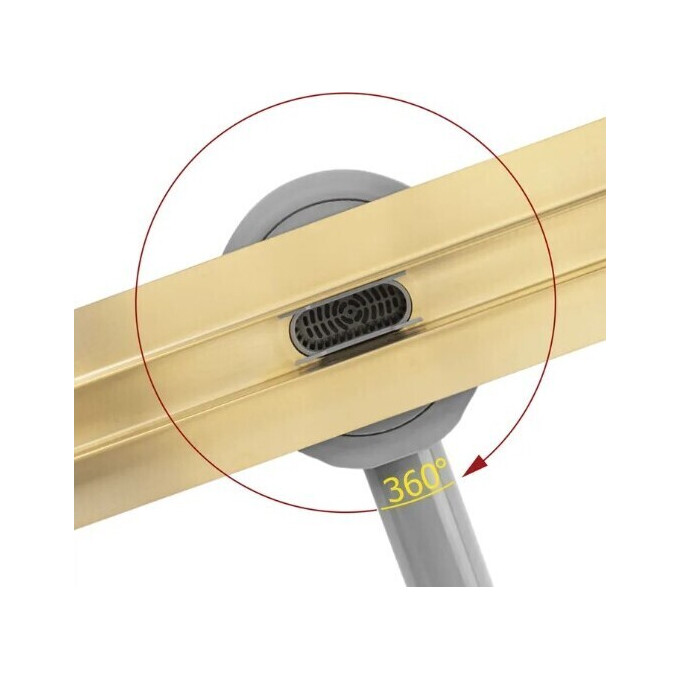 Душовий трап Rea Neox Slim Pro Brushed Gold 70 REA-G2714 (70 см, брашоване золото), Колір виробника: золото брошене (матове), Доступні розміри: 70, фото , изображение 2