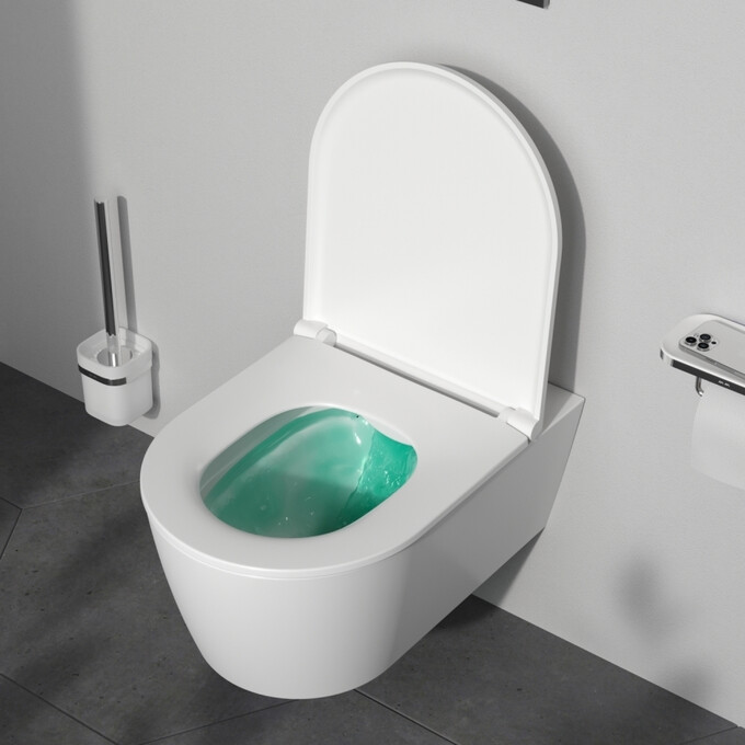 Безободковый подвесной унитаз Am.Pm Func FlashClean C8F1701SC (с сиденьем), фото 4