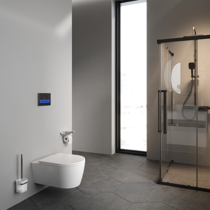 Безободковый подвесной унитаз Am.Pm Func FlashClean C8F1701SC (с сиденьем), фото 2