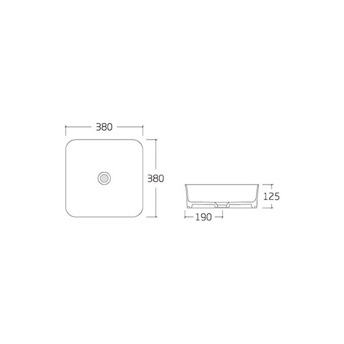 Умывальник Volle Arte 1301.005438 (38x38 см, чаша), Доступные размеры: 38 x 38, фото 2