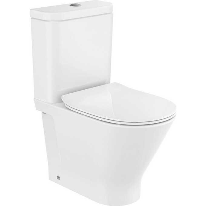 Безобідковий унітаз-компакт Roca Legacy A34D0N0000 (з сидінням), фото 