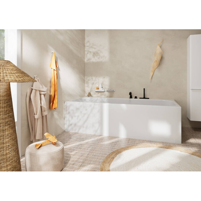 Внешняя часть смесителя на борт ванны Hansgrohe Tecturis S Black Matt 73447670 (черная матовая, на три отверстия), Цвет производителя: черный матовый, фото 2